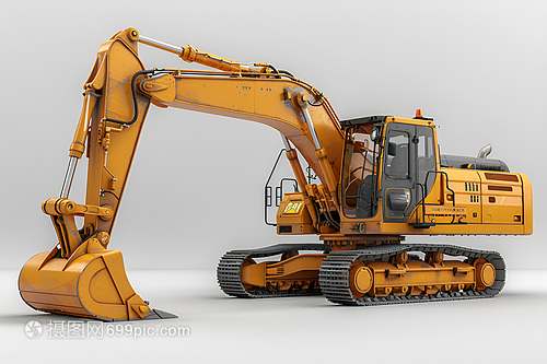黃色挖掘機 建筑工程中的關(guān)鍵機械制造